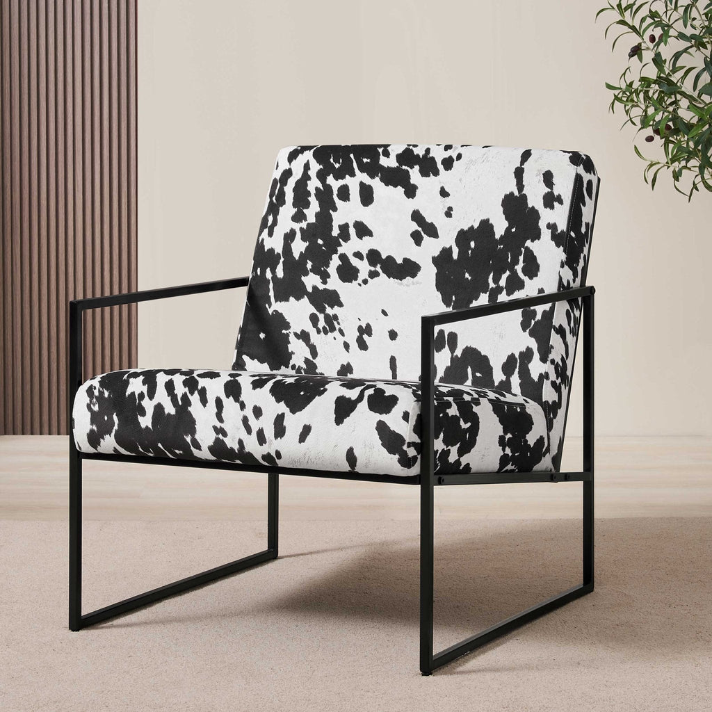 Dusklia - Rae Accent Chair - Cow Print