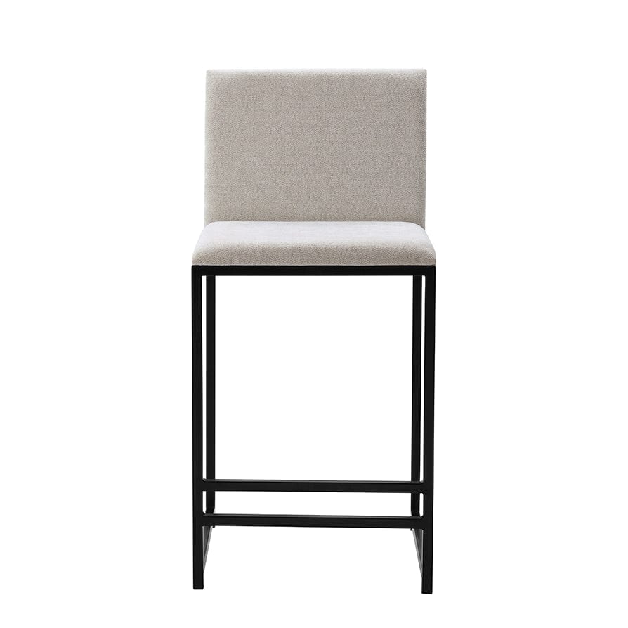 Dusklia - Rae Set Of 2 Barstools - Chenille - Light Natural