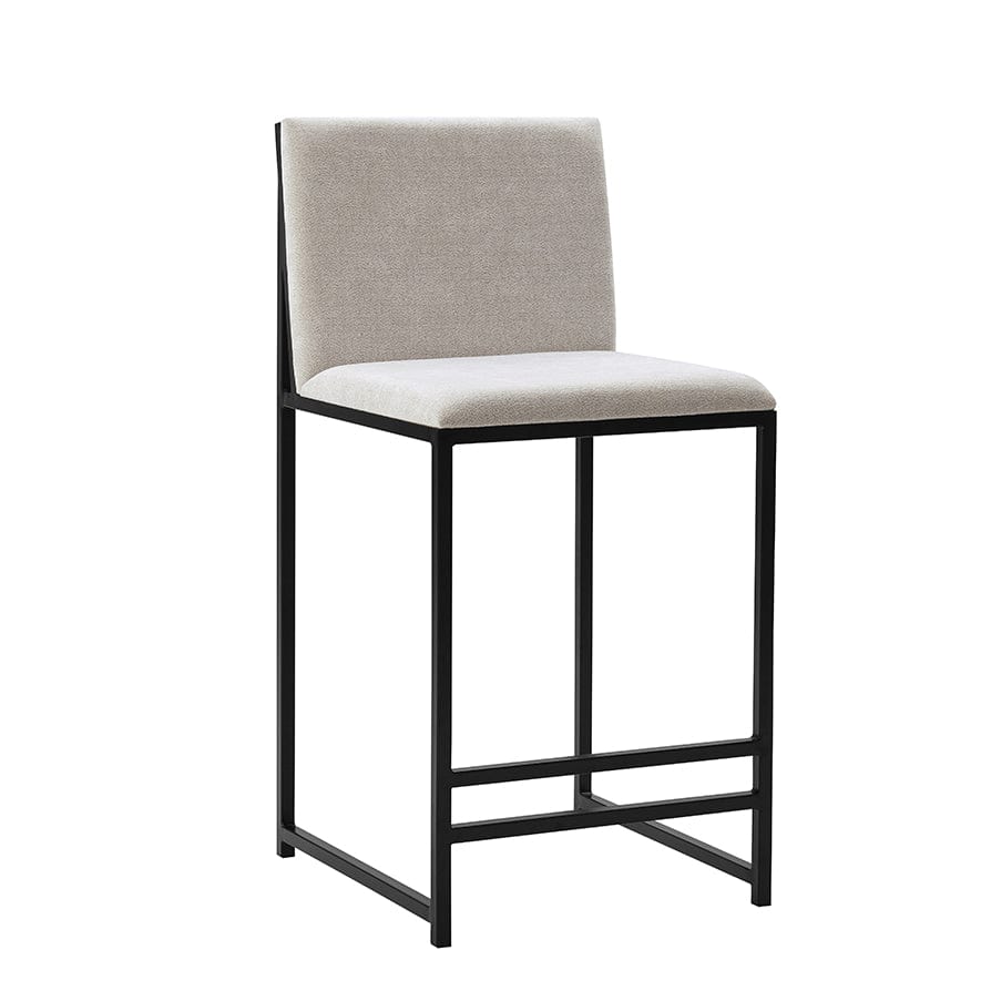 Dusklia - Rae Set Of 2 Barstools - Chenille - Light Natural