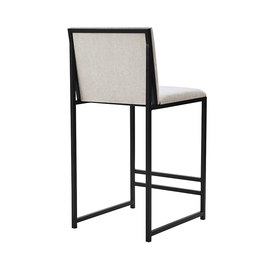 Dusklia - Rae Set Of 2 Barstools - Chenille - Light Natural