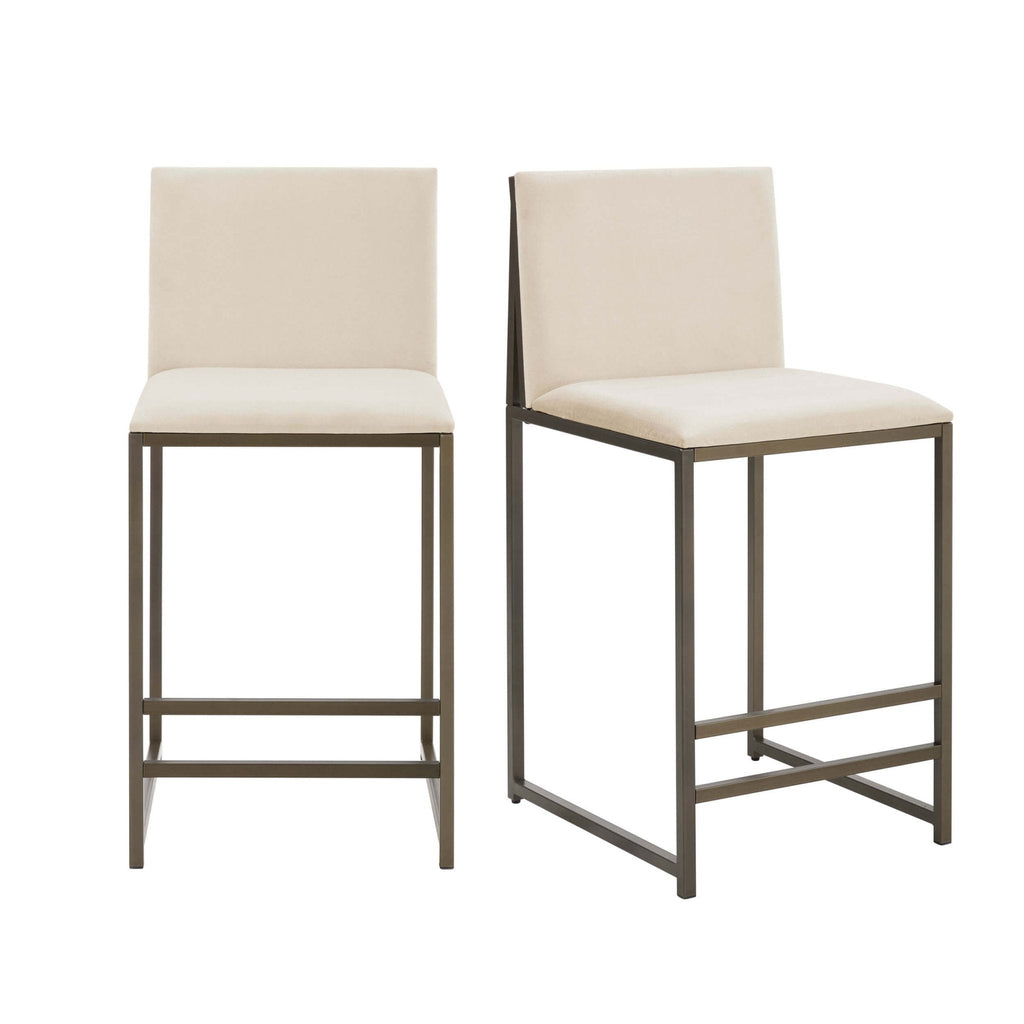 Dusklia - Rae Set of 2 Barstools - Ecru