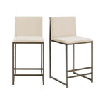 Dusklia - Rae Set of 2 Barstools - Ecru