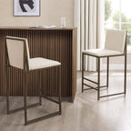 Dusklia - Rae Set of 2 Barstools - Ecru
