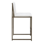 Dusklia - Rae Set of 2 Barstools - Ivory Boucle