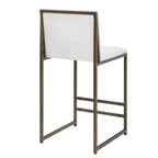 Dusklia - Rae Set of 2 Barstools - Ivory Boucle