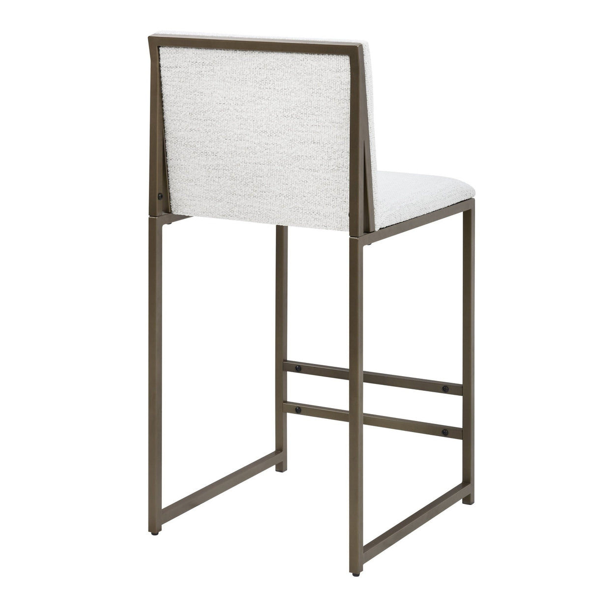 Dusklia - Rae Set of 2 Barstools - Ivory Boucle