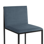 Dusklia - Rae Set Of 2 Barstools - Velvet - Blue