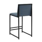 Dusklia - Rae Set Of 2 Barstools - Velvet - Blue