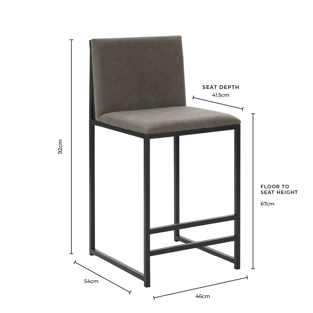 Dusklia - Rae Set Of 2 Barstools - Velvet - Blue