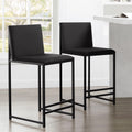 Dusklia - Rae Set Of 2 Barstools - Velvet - Charcoal
