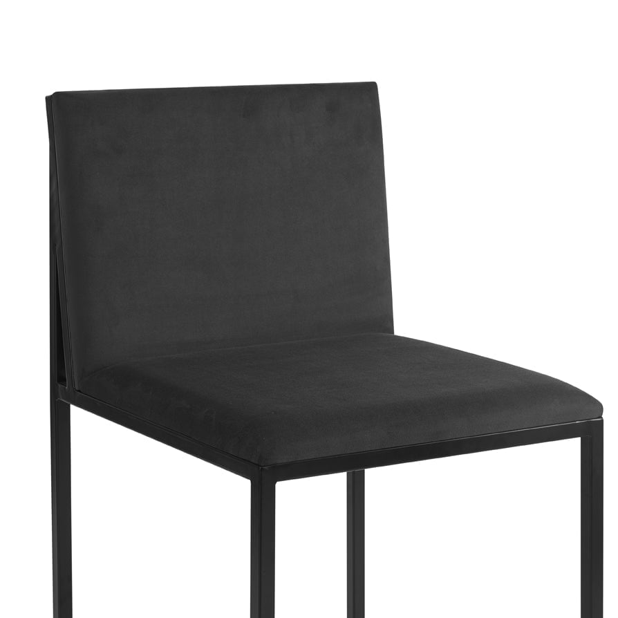 Dusklia - Rae Set Of 2 Barstools - Velvet - Charcoal