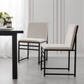 Dusklia - Rae Set Of 2 Dining Chairs - Chenille - Light Natural