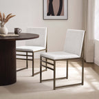 Dusklia - Rae Set of 2 Dining Chairs - Ivory Boucle