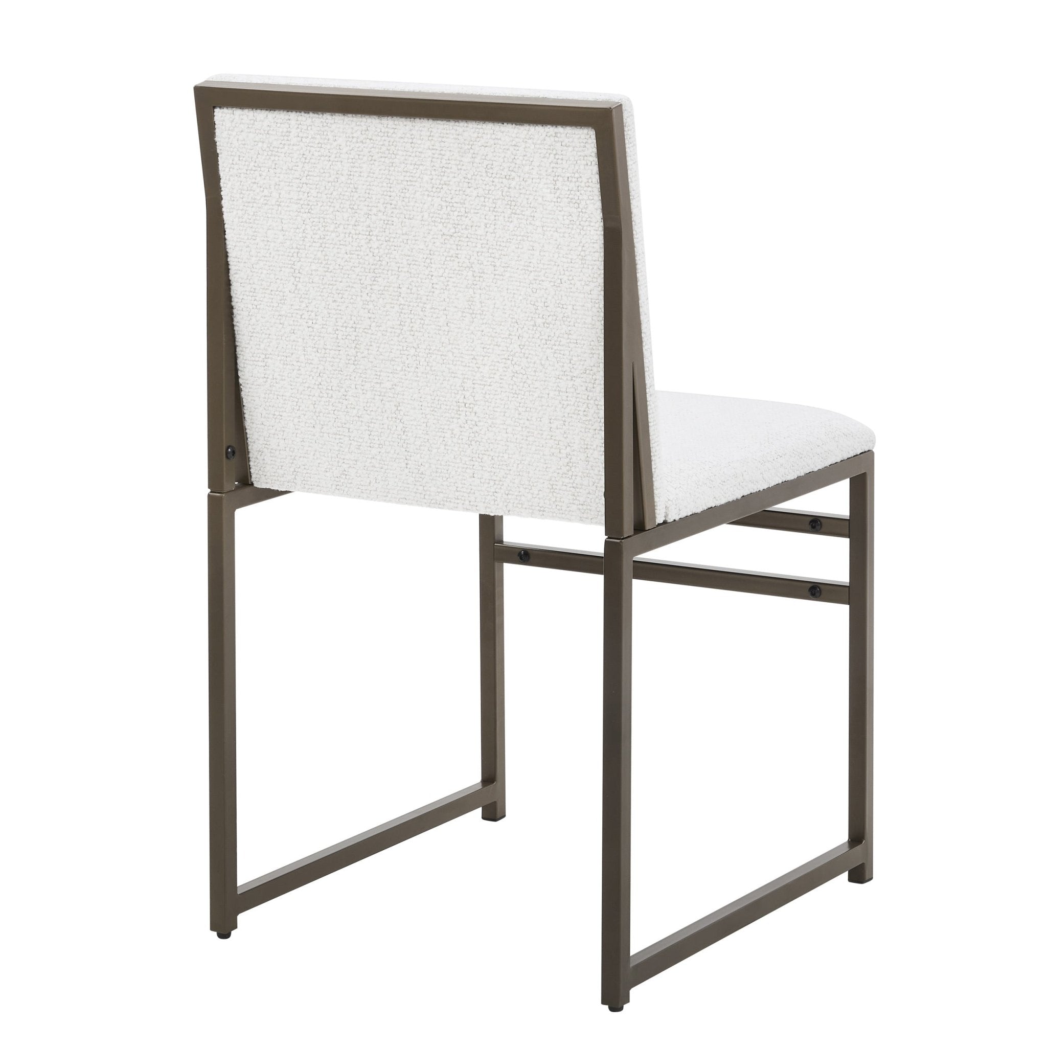 Dusklia - Rae Set of 2 Dining Chairs - Ivory Boucle