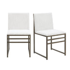 Dusklia - Rae Set of 2 Dining Chairs - Ivory Boucle