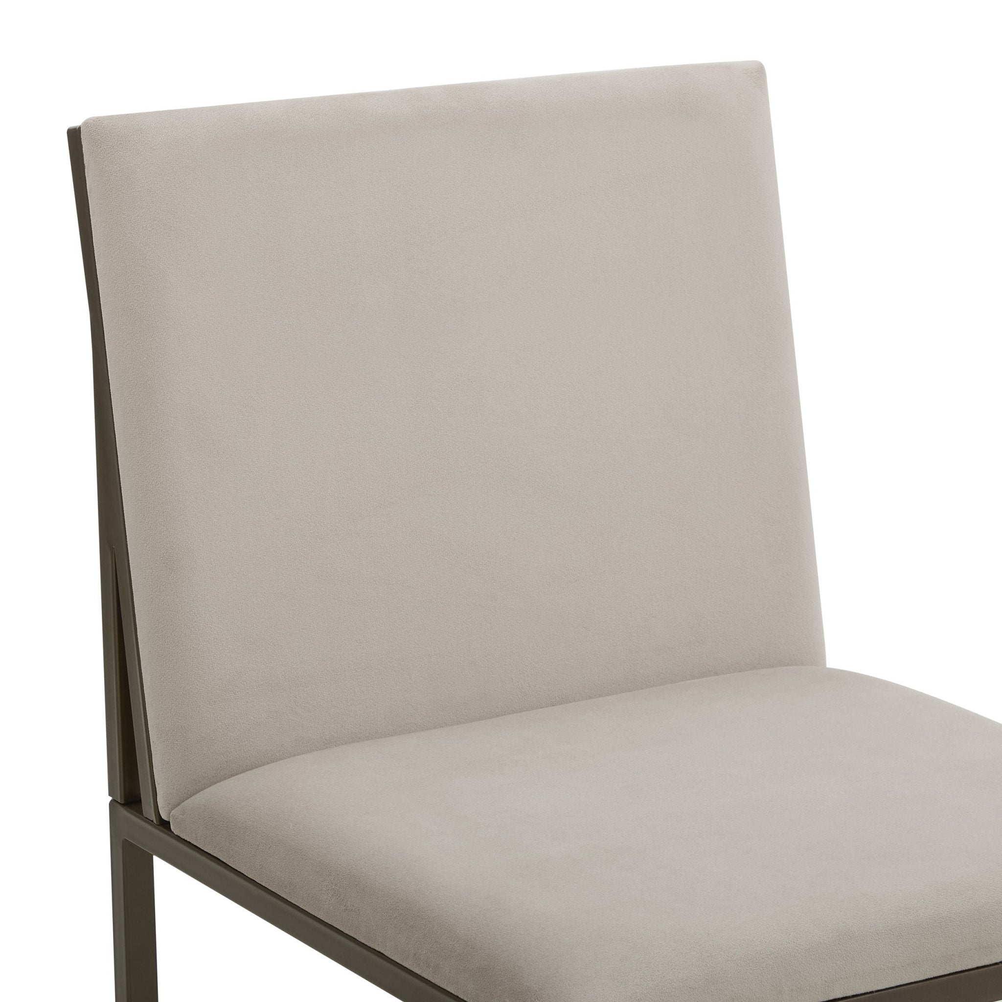 Dusklia - Rae Set of 2 Dining Chairs - Velvet - Beige