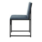 Dusklia - Rae Set of 2 Dining Chairs - Velvet - Blue