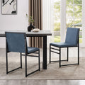 Dusklia - Rae Set of 2 Dining Chairs - Velvet - Blue