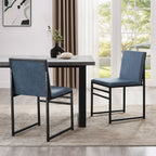 Dusklia - Rae Set of 2 Dining Chairs - Velvet - Blue