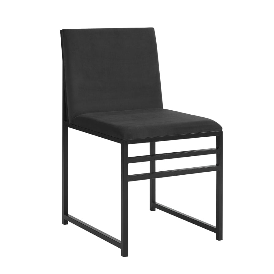 Dusklia - Rae Set of 2 Dining Chairs - Velvet - Charcoal