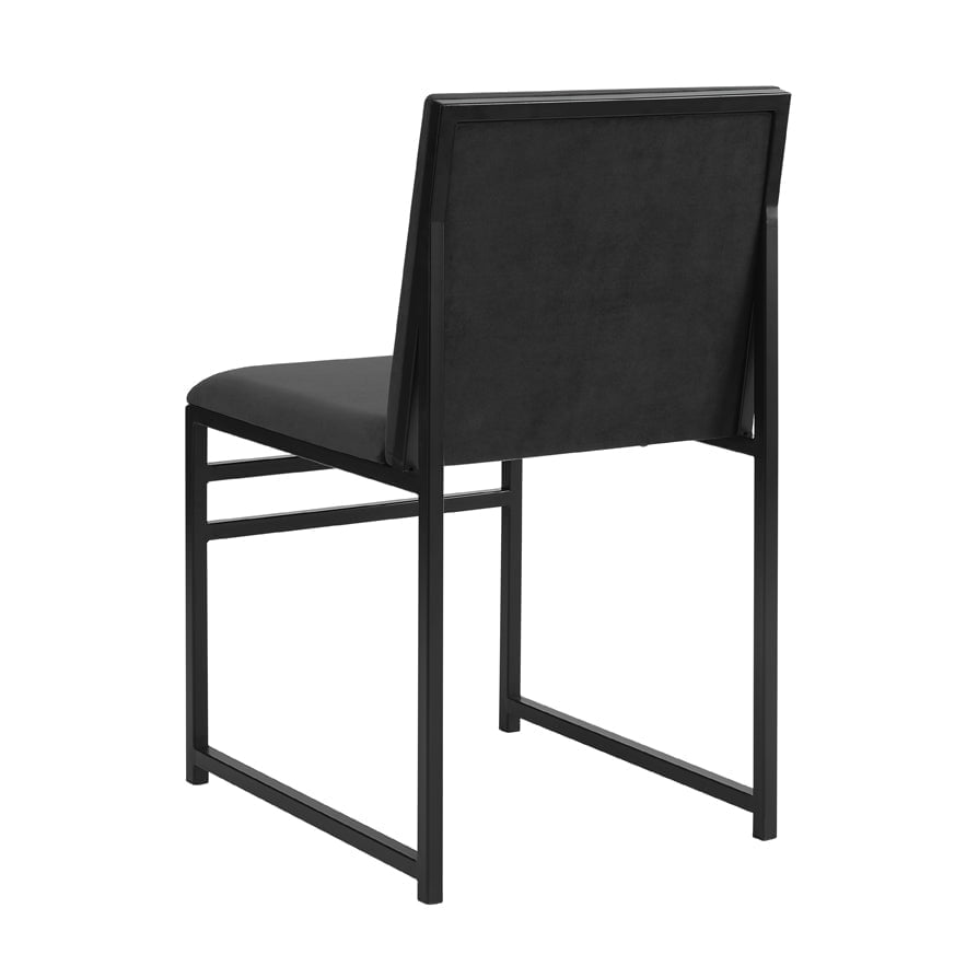 Dusklia - Rae Set of 2 Dining Chairs - Velvet - Charcoal