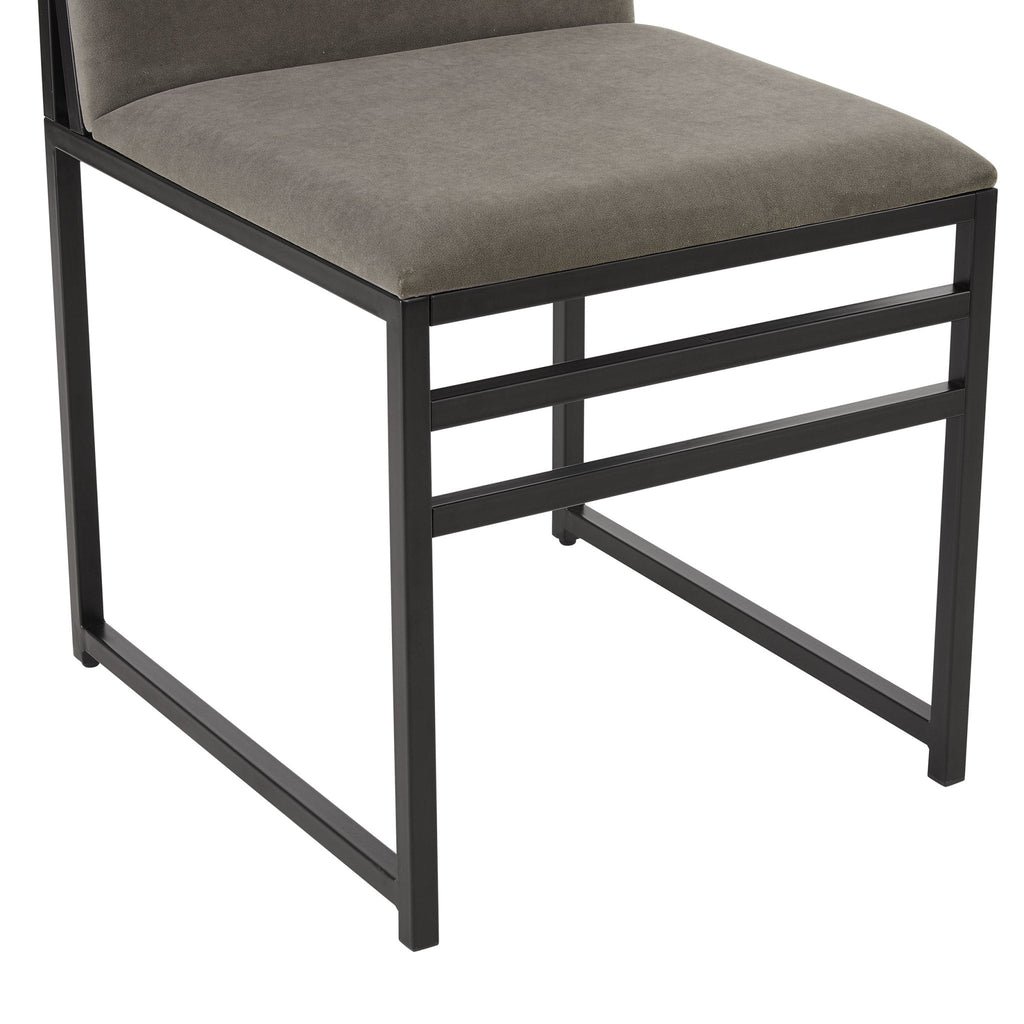 Dusklia - Rae Set of 2 Dining Chairs - Velvet - Dark Taupe