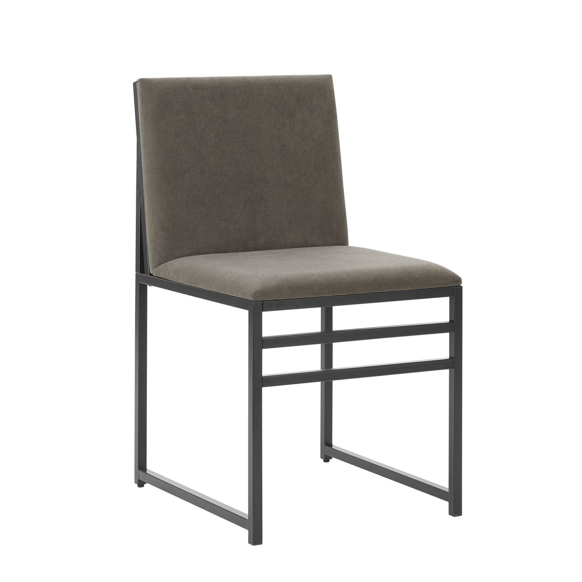 Dusklia - Rae Set of 2 Dining Chairs - Velvet - Dark Taupe