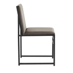 Dusklia - Rae Set of 2 Dining Chairs - Velvet - Dark Taupe