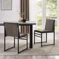 Dusklia - Rae Set of 2 Dining Chairs - Velvet - Dark Taupe
