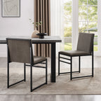 Dusklia - Rae Set of 2 Dining Chairs - Velvet - Dark Taupe