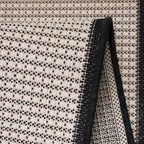 Dusklia - Ramona Border Flatweave Indoor/Outdoor Rug - White/Black