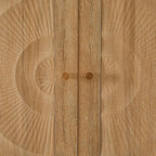 Dusklia - Raven Rattan 2 Door Wardrobe with Drawers - Light Wood