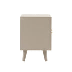 Dusklia - Raven Rattan 2 Drawer Bedside Table - Taupe