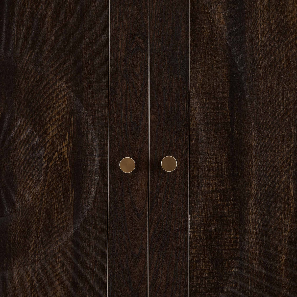 Dusklia - Raven Rattan 3 Door Wardrobe with Drawers - Walnut
