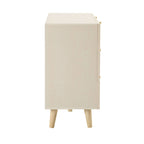 Dusklia - Raven Rattan 6 Drawer Chest - Cream Oak Effect