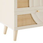 Dusklia - Raven Rattan 6 Drawer Chest - Cream Oak Effect