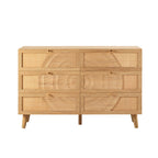 Dusklia - Raven Rattan 6 Drawer Chest - Light Wood