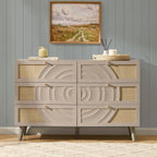 Dusklia - Raven Rattan 6 Drawer Chest - Taupe