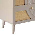 Dusklia - Raven Rattan 6 Drawer Chest - Taupe