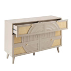 Dusklia - Raven Rattan 6 Drawer Chest - Taupe