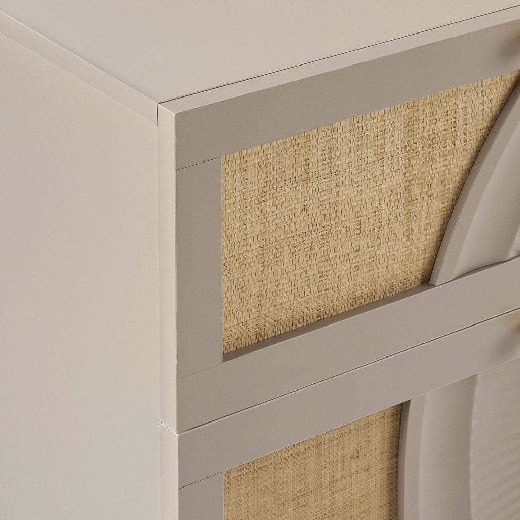 Dusklia - Raven Rattan 6 Drawer Chest - Taupe