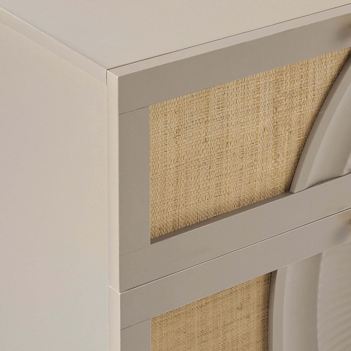 Dusklia - Raven Rattan 6 Drawer Chest - Taupe