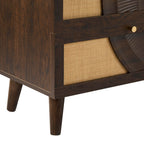 Dusklia - Raven Rattan 6 Drawer Chest - Walnut