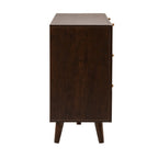 Dusklia - Raven Rattan 6 Drawer Chest - Walnut