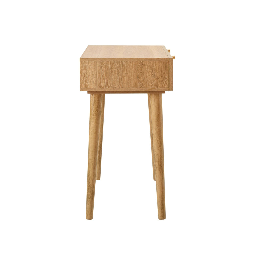 Dusklia - Raven Rattan Dressing Table with Drawers - Light Wood