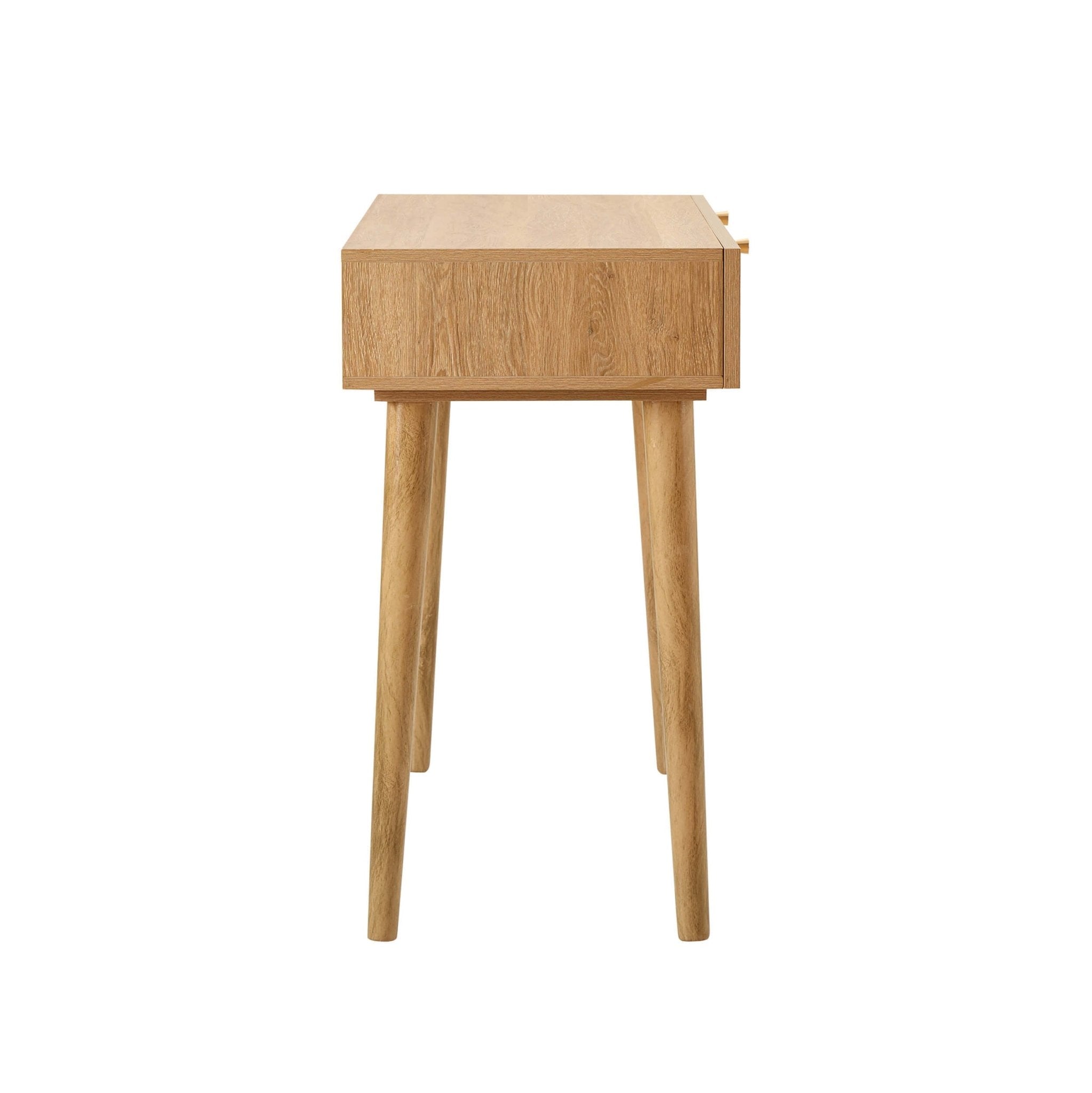 Dusklia - Raven Rattan Dressing Table with Drawers - Light Wood