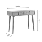 Dusklia - Raven Rattan Dressing Table with Drawers - Light Wood