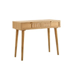 Dusklia - Raven Rattan Dressing Table with Drawers - Light Wood