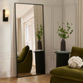 Dusklia - Rectangle Full Length Mirror - Black