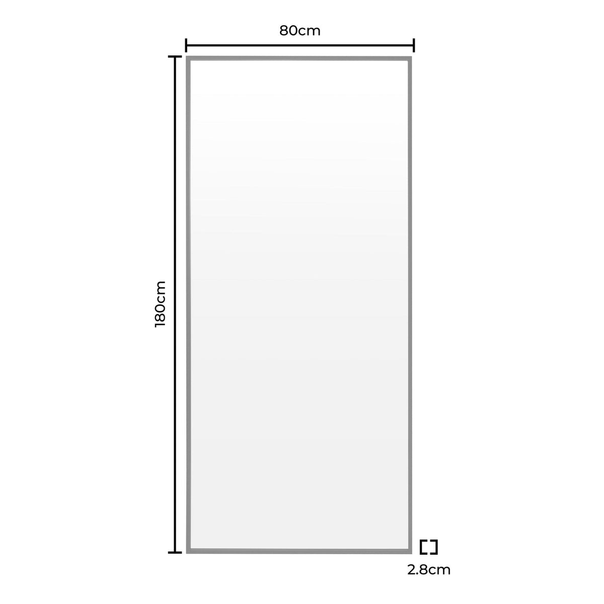 Dusklia - Rectangle Full Length Mirror - Black